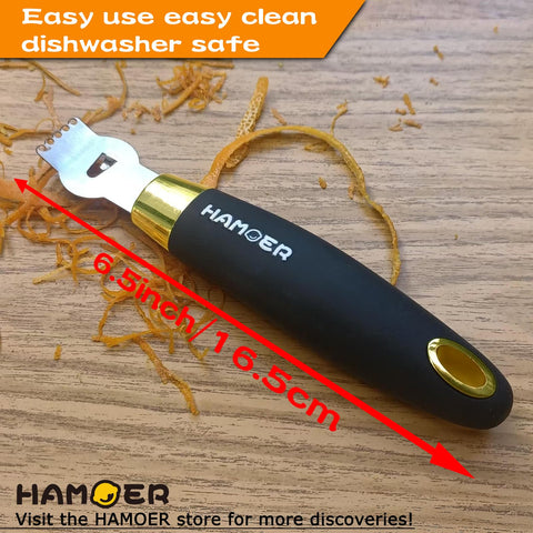HAMOER rallador aroma cítrico al pelar, ideal para bebidas.
