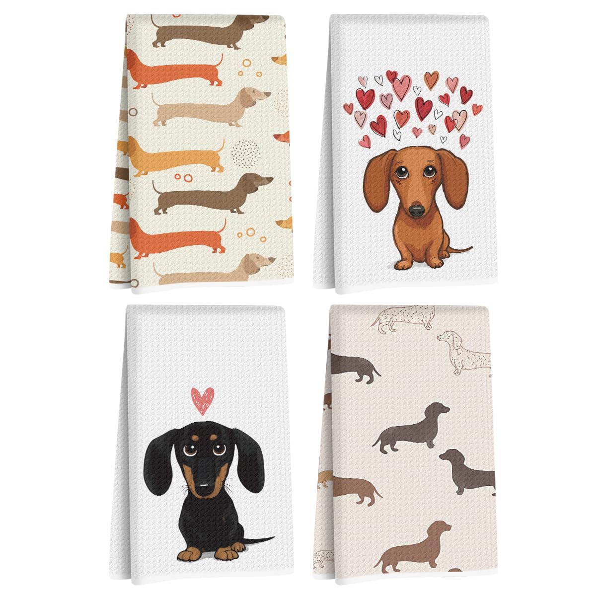 La toalla Hanamiya Na para cocina con diseño de perro salchicha y alta absorcion