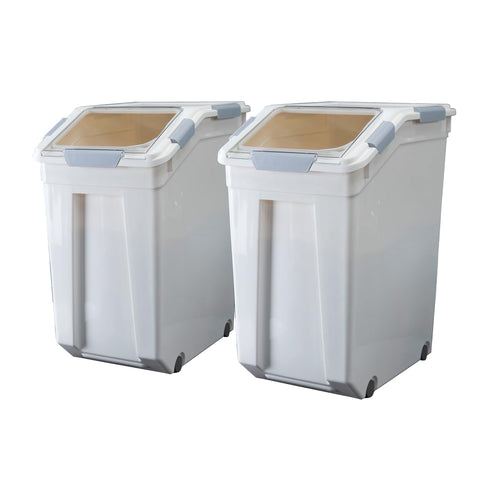 HANAMYA contenedor 33L con tapa hermética de silicona para conservar arroz fresco.
