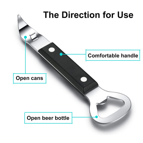 HANCELANT abrelatas-dos-en-uno-acero-inoxidable, perfecto para cocina al aire libre