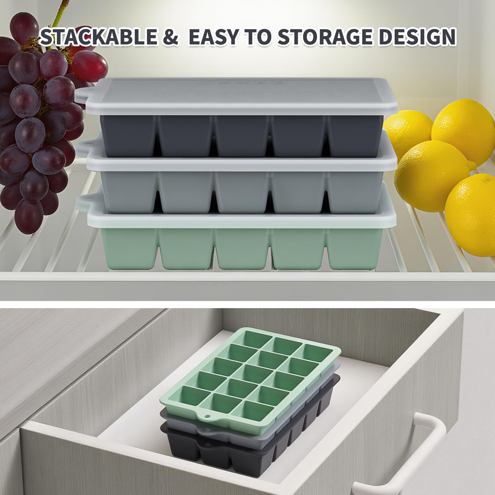 HANCELANT cubos para hielo aptos para alimentos de bebés.