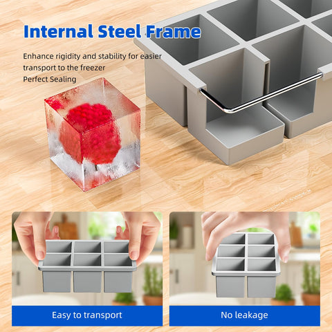 Silicona apta para alimentos de HANCELANT, cubos seguros y reutilizables.