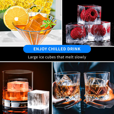 Ideal para cócteles y whisky, enfriamiento eficiente.