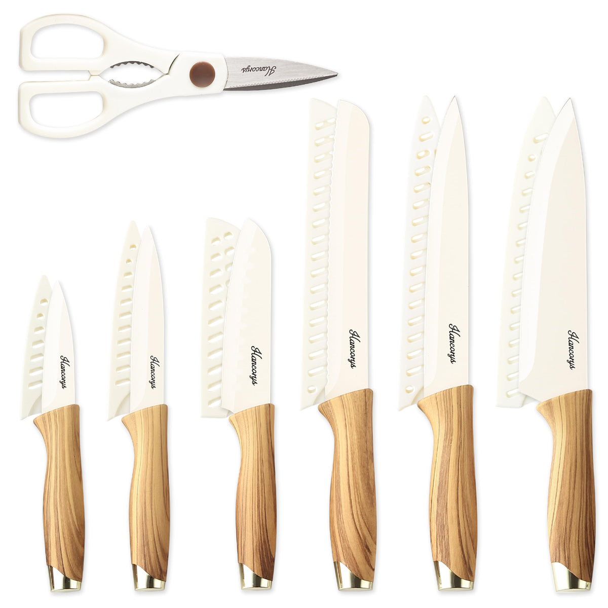 Juego de cuchillos Hancorys de 13 piezas para cocina precisa.