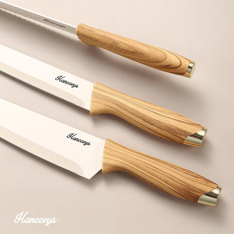 Cuchillo rebanador Hancorys de 8 pulgadas para lonjas uniformes.