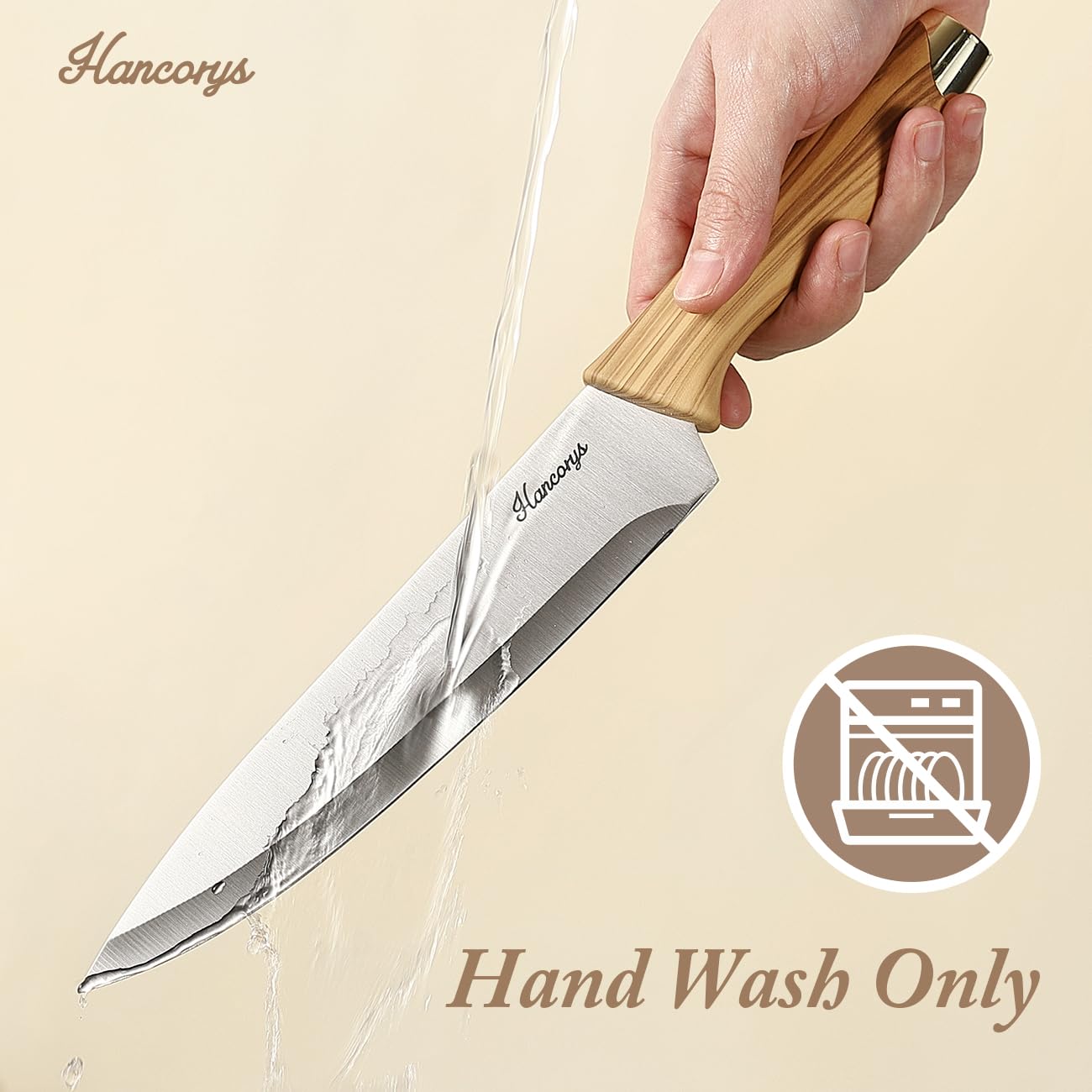 Cuchillo utilitario Hancorys 5 pulgadas, versátil en la cocina diaria.