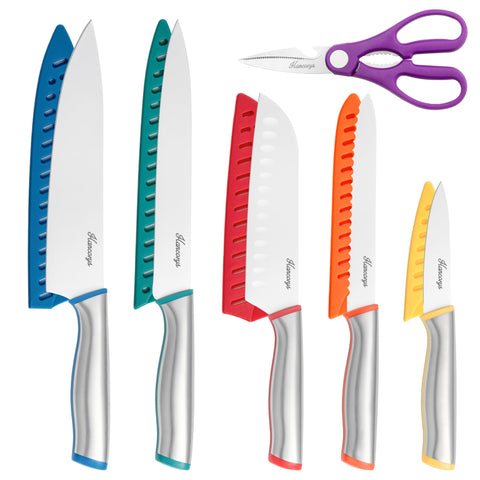 Hancorys Set Cuchillos 11 Piezas Completo: corte preciso para cualquier receta cotidiana.