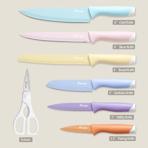 Tijeras de cocina Hancorys con 6 fundas de seguridad para almacenamiento