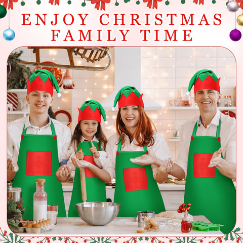 Conjunto disfraz navidad elfo Handepo, ideal para fiestas y sesiones de cocina.
