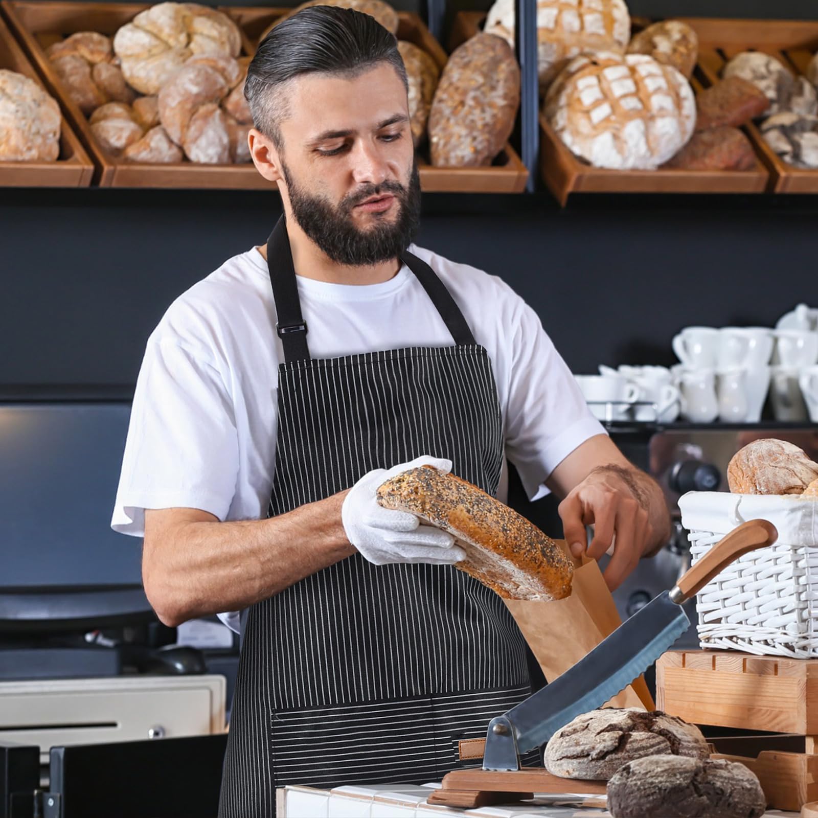 Handepo delantal regalo de Navidad práctico y elegante para cocinero