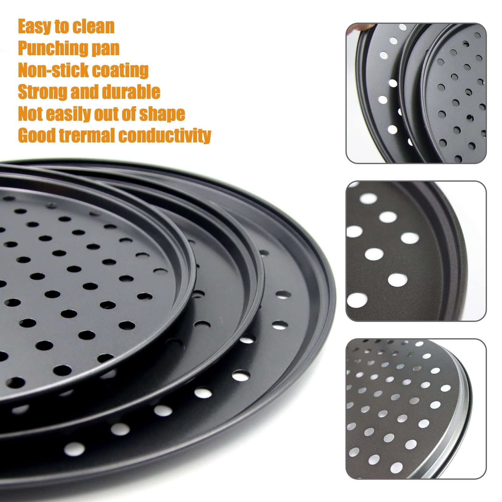 Bandeja Handook de acero carbono, ventilada, para hornear de forma constante.