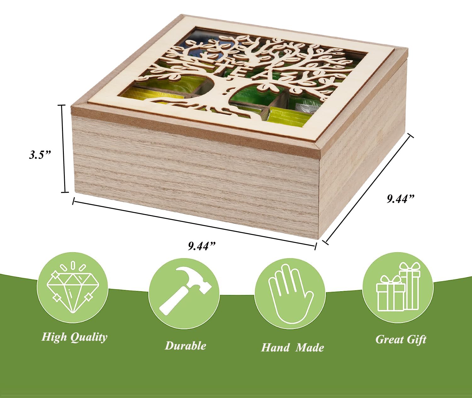 Handrong regalo ideal para amantes del té y la decoración del hogar.