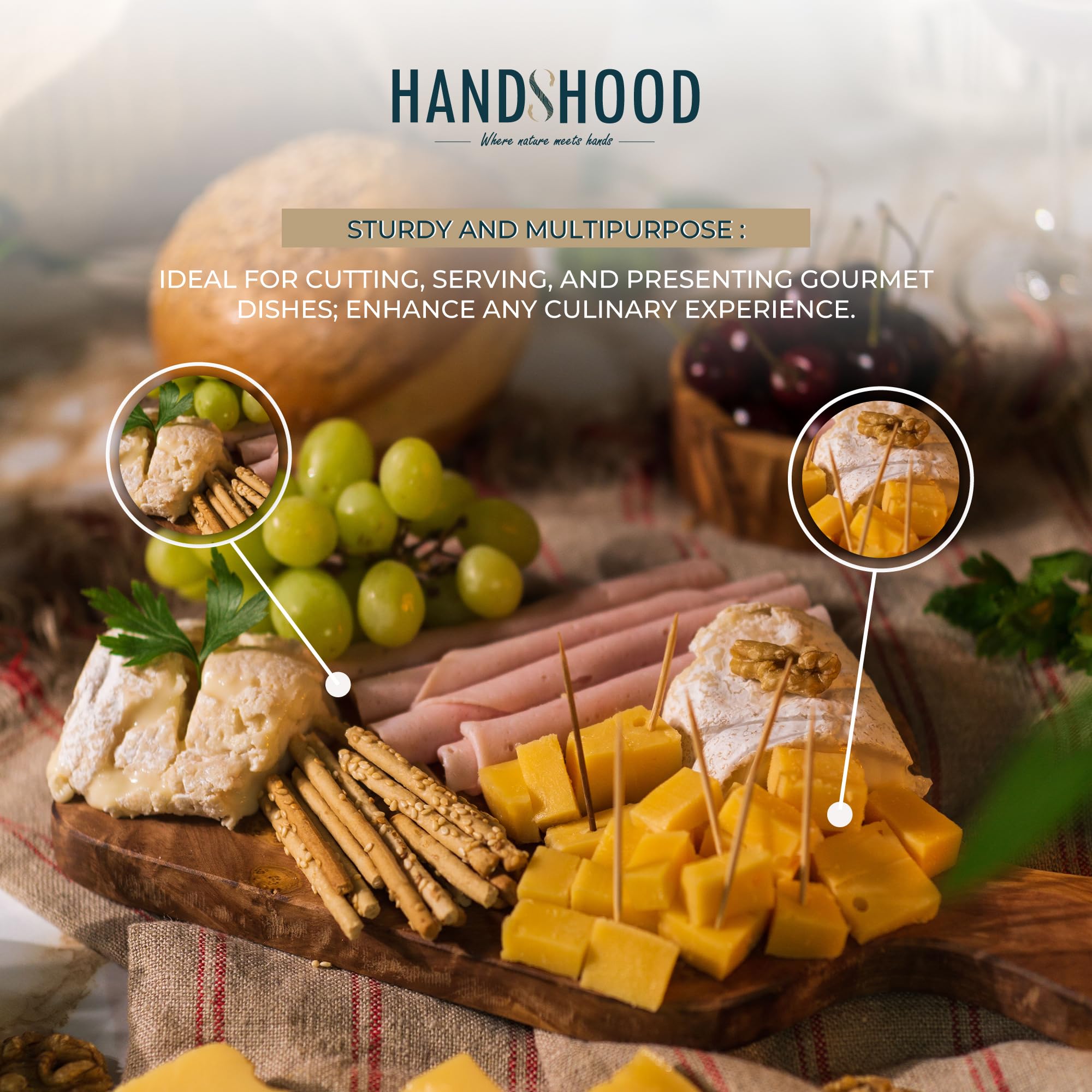HandsHood tabla durable para cortes diarios, resistente y fácil de usar.