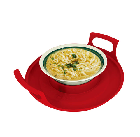 Handy Gourmet porta-alimentos para microondas con asas seguras para retirar comida caliente.