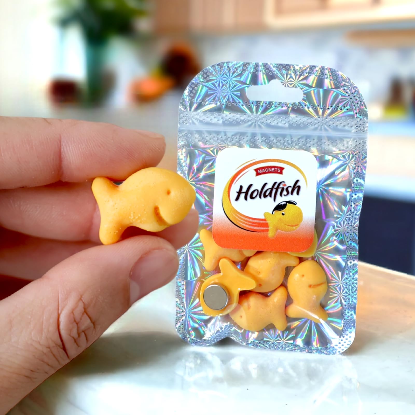 HandyCute imanes dorados set de 6 para nevera, ideales para notas.