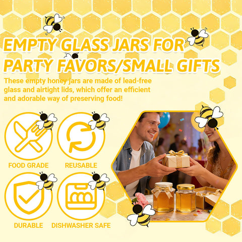 Haneye frascos para regalos, tapas doradas para fiestas