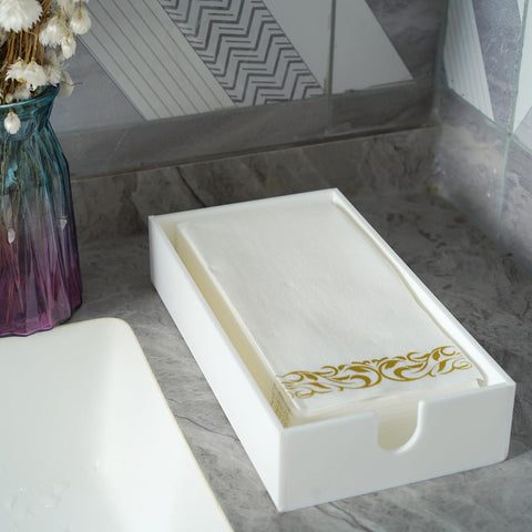 HANKOR porta-servilletas acrílico para baño, lateral; diseño antideslizante evita movimientos.