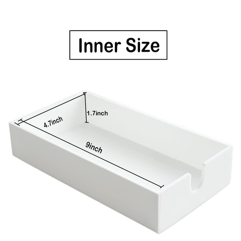 HANKOR porta-servilletas acrílico blanco; uso diario práctico en cualquier baño.