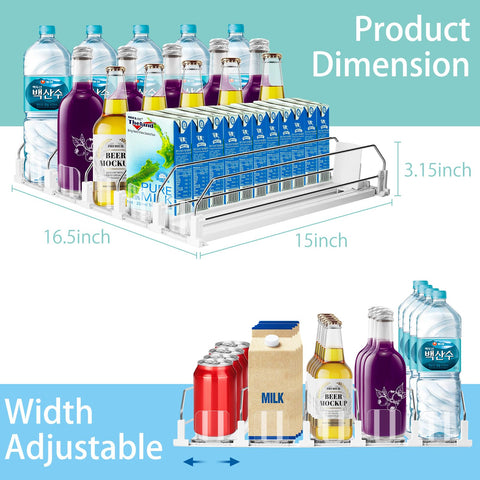 Hanmir dispensador de latas 5 filas: ancho ajustable y ahorro de espacio
