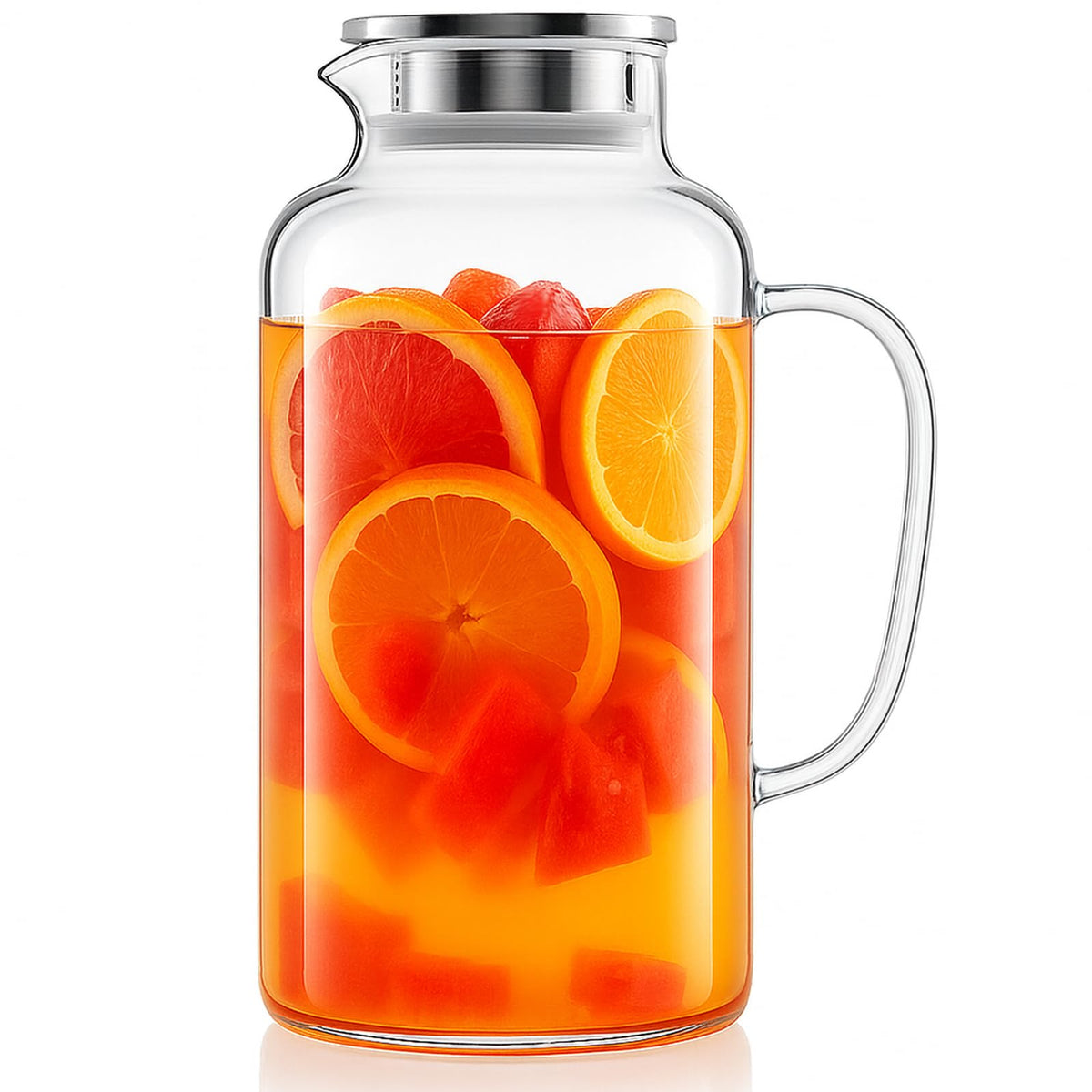 Jarra Hannadepot de vidrio 3,5 L con tapa para bebidas variadas.