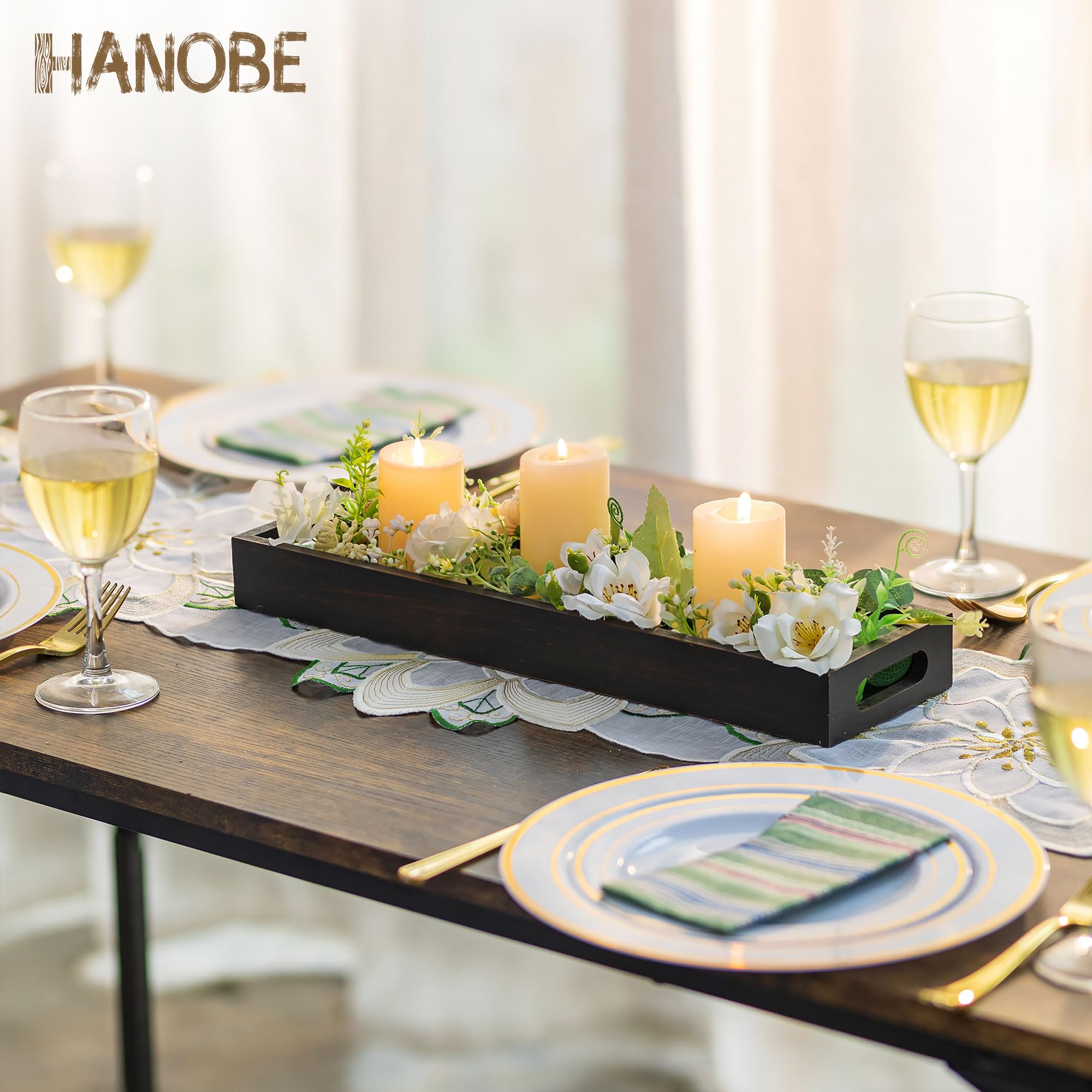 Hanobe bandeja para cocina y comedor, perfecta para sal y pimienta y servir bebidas.
