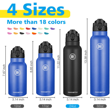 Han's Bottle con aislamiento doble mantiene bebidas frías por horas