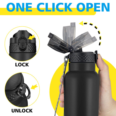 Han's Bottle con correa facilita llevarla durante actividades al aire libre