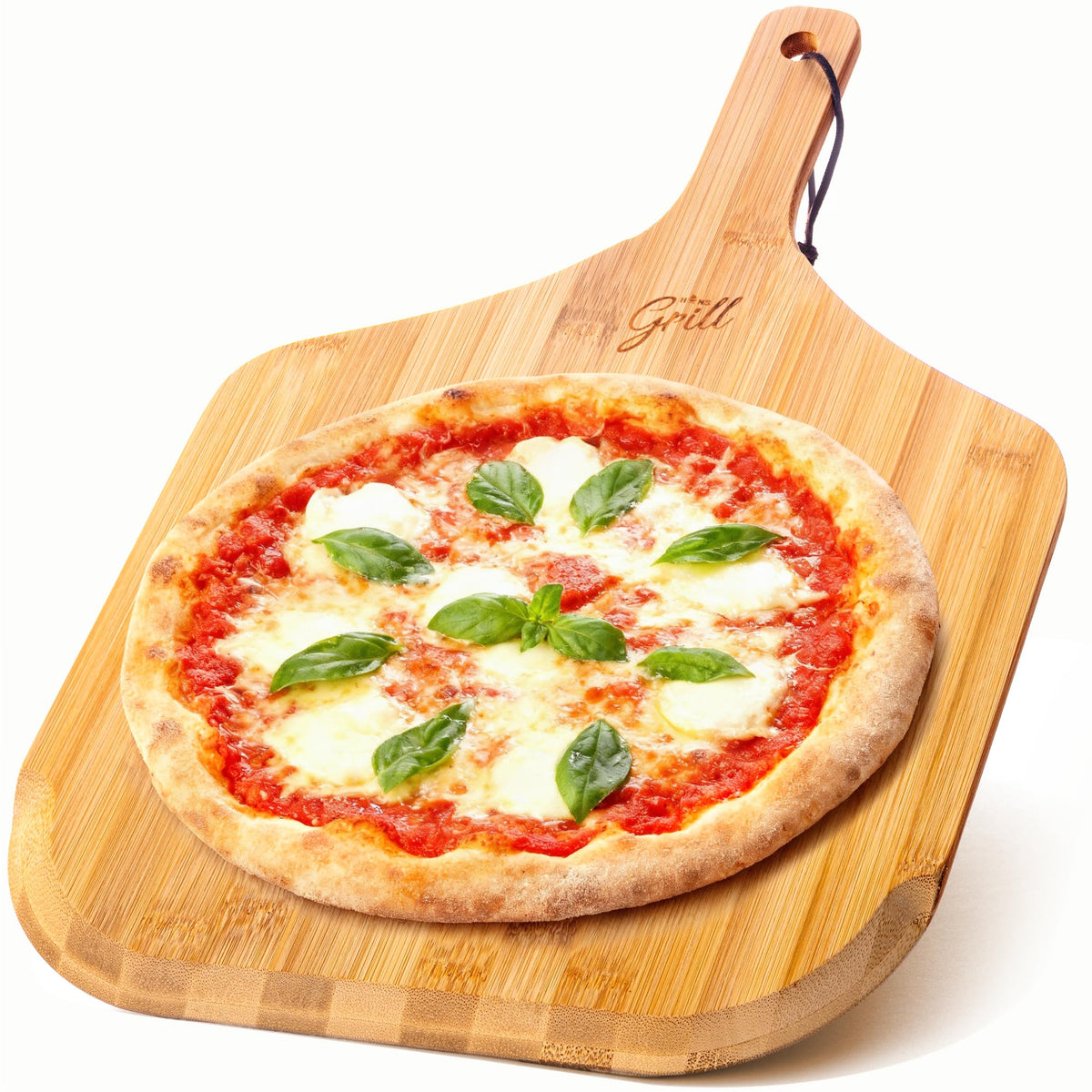 Pala para pizza Hans Grill de bambú 12 pulgadas facilita transferencias precisas