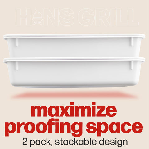 Hansgrill tapas transparentes, cierre seguro para almacenar masa y mantener humedad.