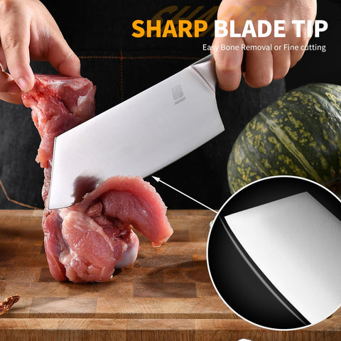 HAOCHUYI cuchillo santoku 7 pulgadas para cortes uniformes