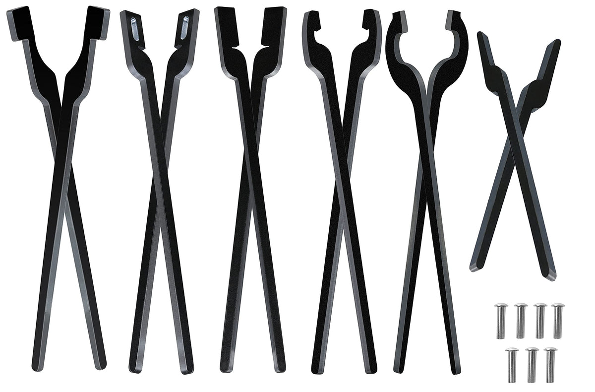 Pinzas Haocute bundle de 6 para forja, ideal para principiantes y artesanos.