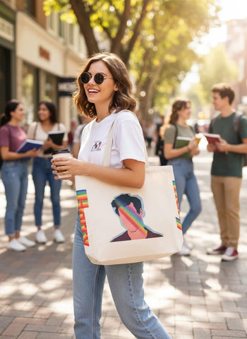 Bolso tote HaoHakka con diseño moderno, regalo navideño perfecto.