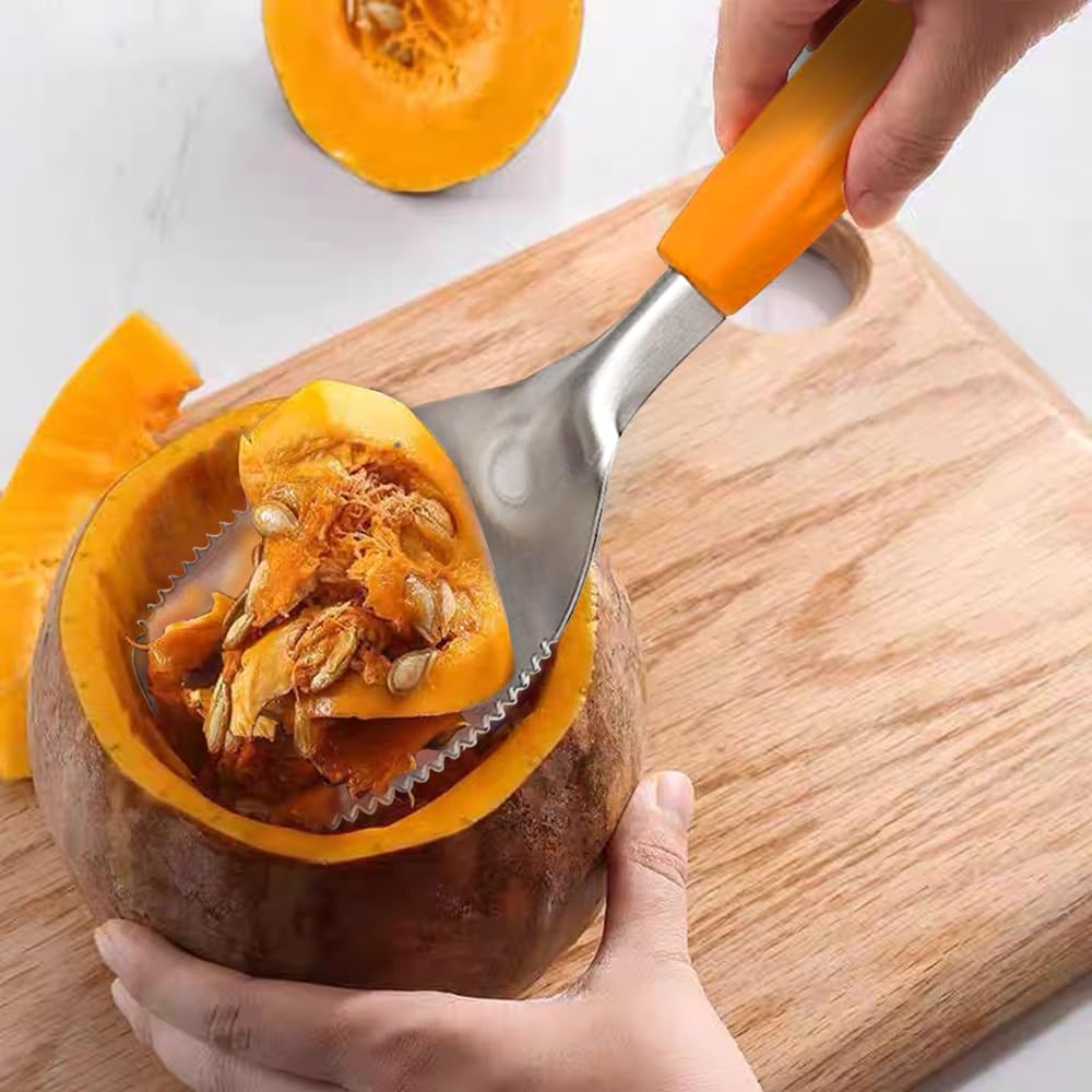 Haokithcun Superficie Raspado Amplia, limpia grandes cantidades de pulpa de una vez.