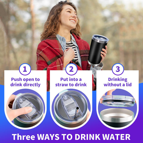 HAOLI vaso termo 20 oz compatible con portavasos estándar