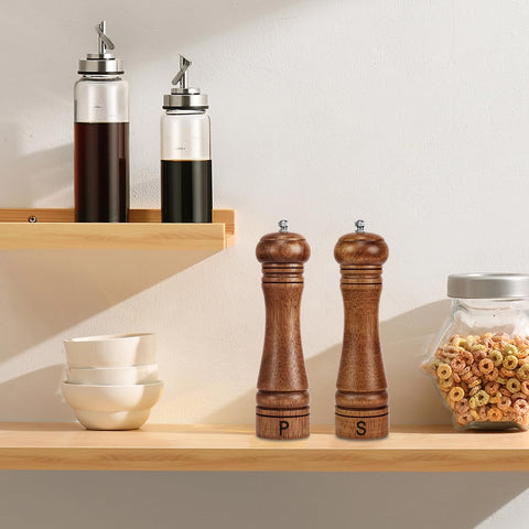 Juego Haomacro de dos molinillos, perfecto para cocina y mesa.