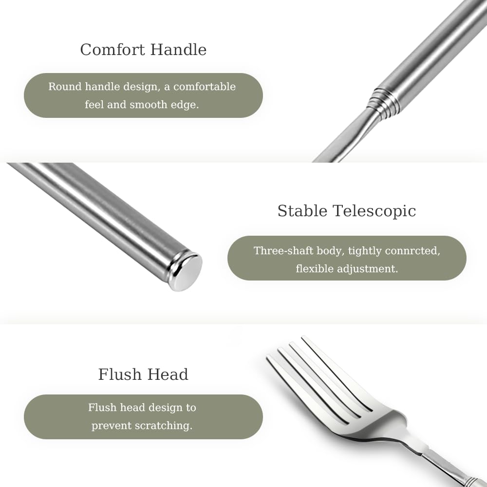 Haosie tenedor extensible en acero inoxidable: duradero y fácil de limpiar