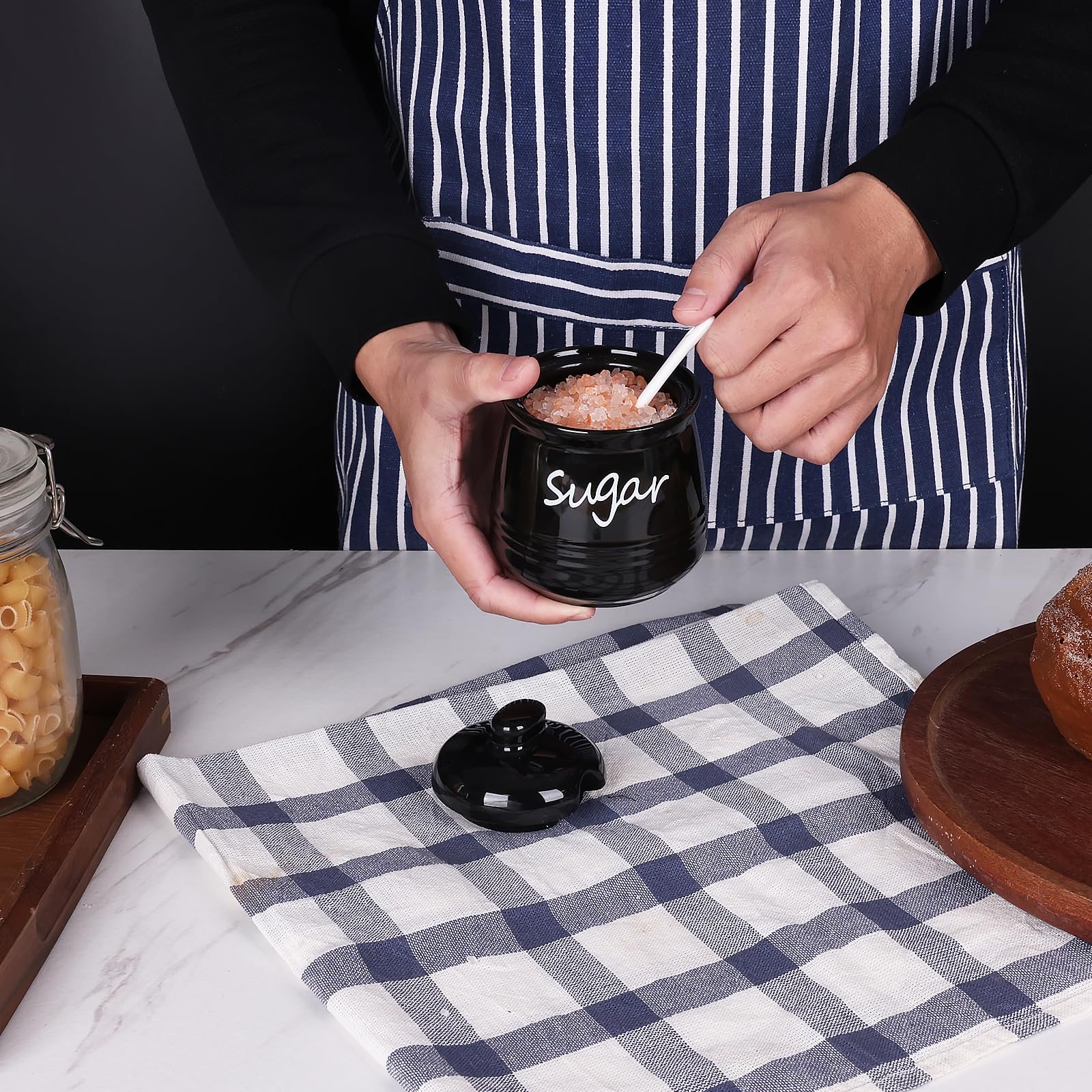 HAOTOP azucarero cerámico ideal para mostradores de hoteles y cafeterías.