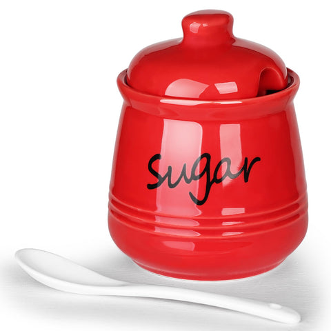 HAOTOP azucarero cerámico con tapa anti polvo para cocina