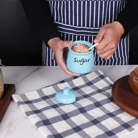 HAOTOP azucarero con tapa y cuchara, perfecto para la mesa
