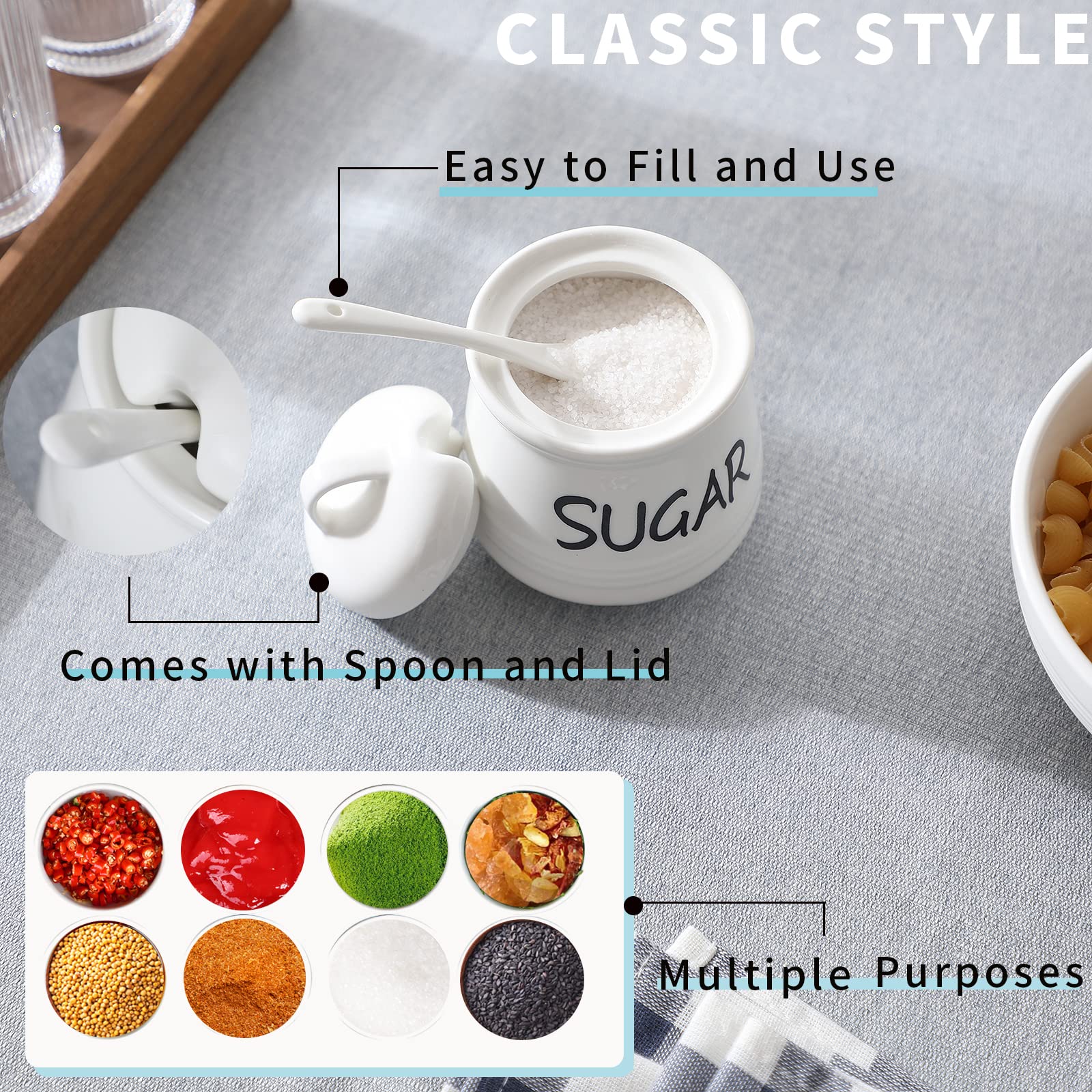 HAOTOP juego azucarero y cuchara para restaurantes