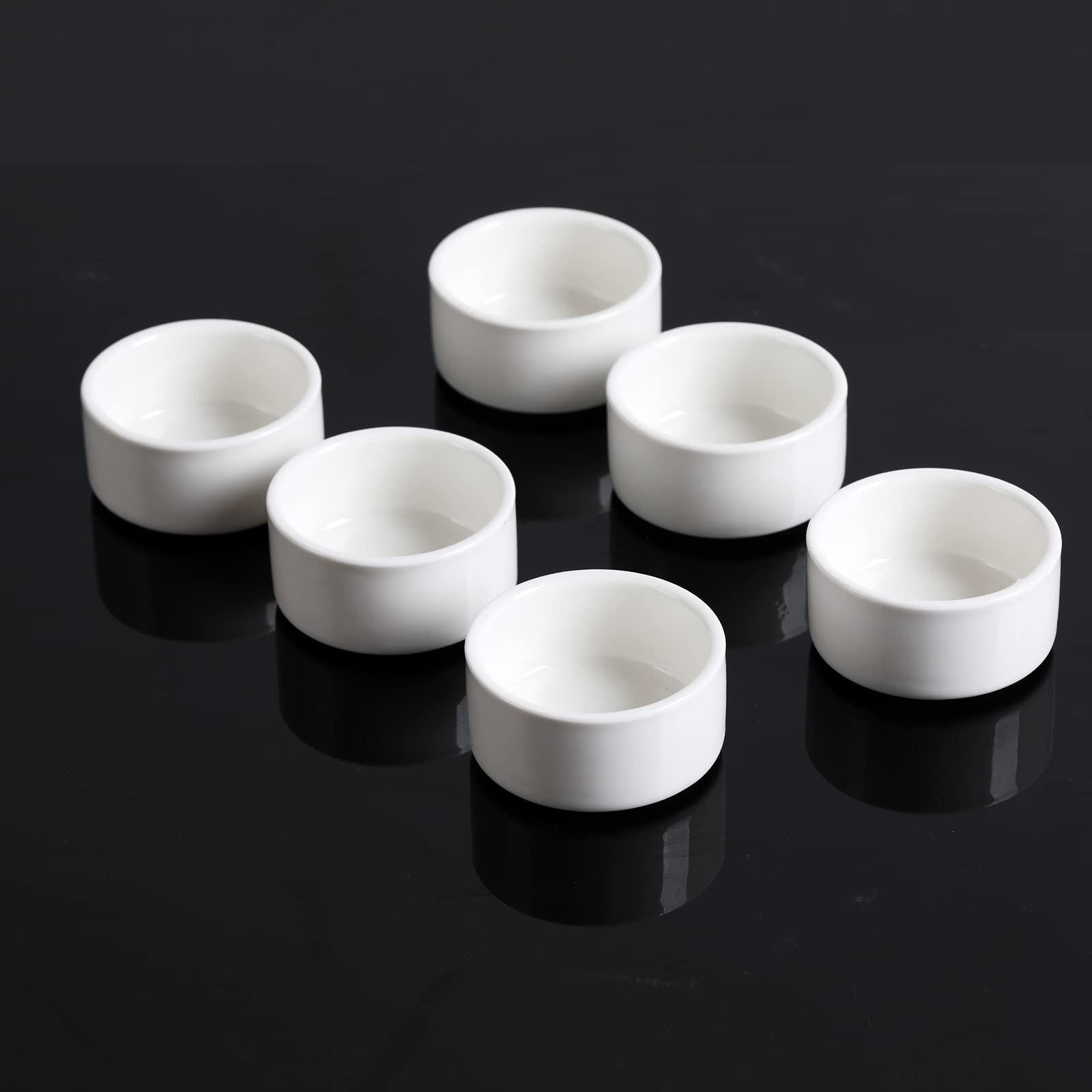 Platos mini cerámica blanca HAOTOP para salsas y dips.