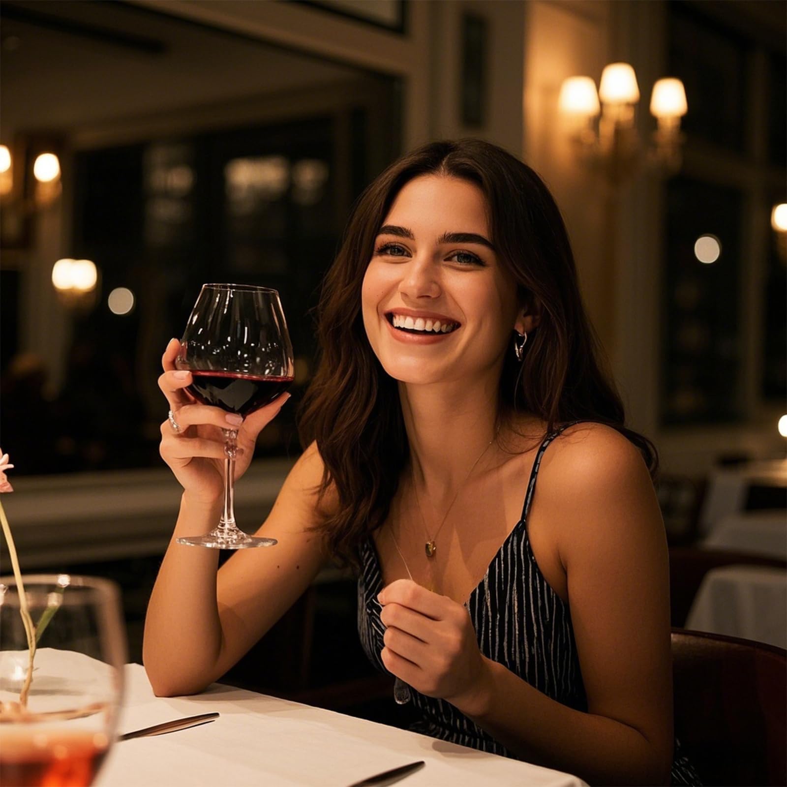 Haoxishui copa vino ergonómica mano, agarre cómodo