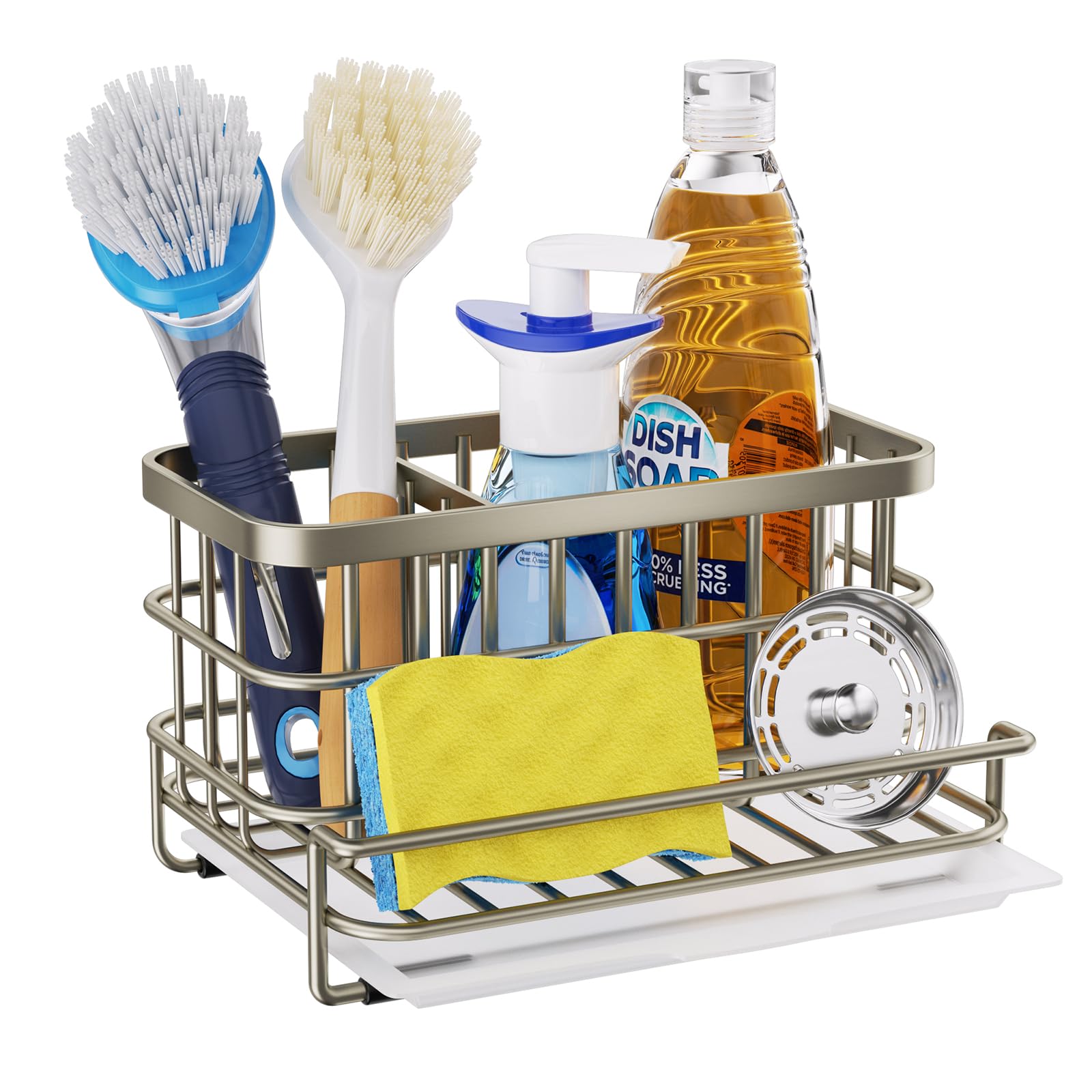 HapiRm organizador de fregadero en acero inoxidable para mantener utensilios ordenados y secos.