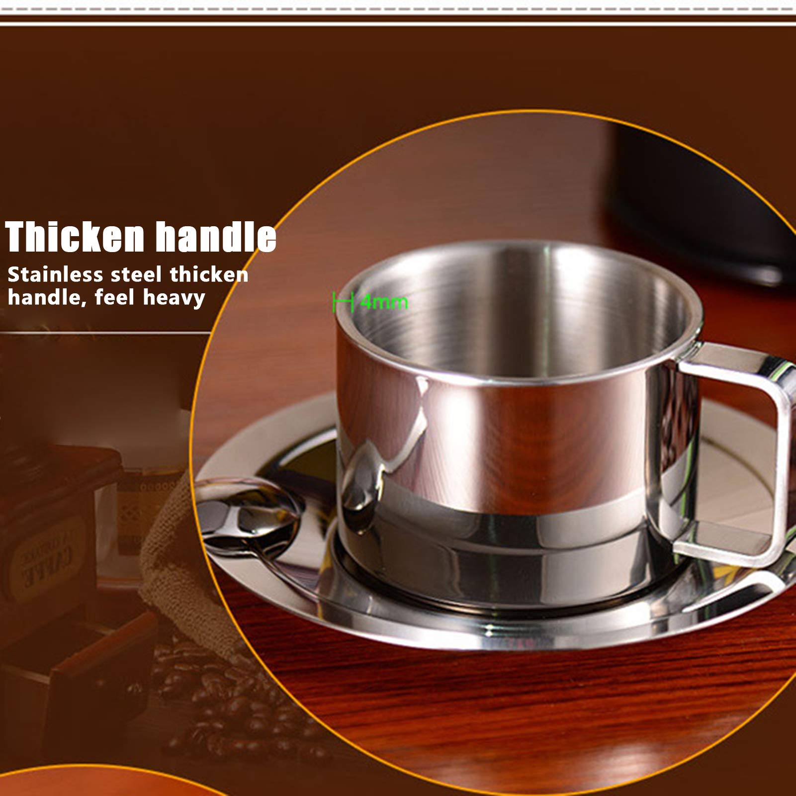 Tazas Hapivida con platillo incluido para servir en mesa ordenada