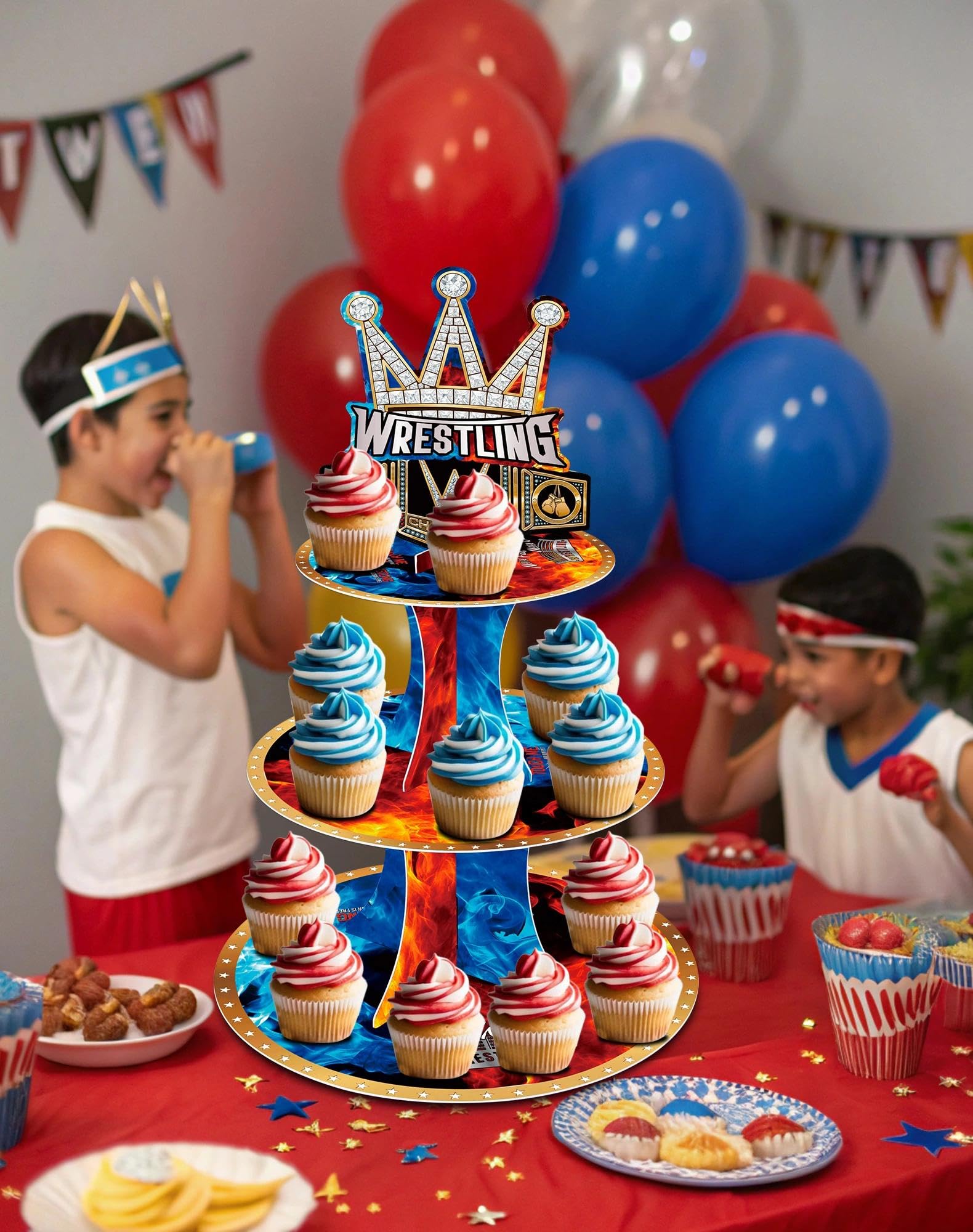 HAPPARTY sirviendo-dulces-wrestling: perfecto para colocar galletas y caramelos