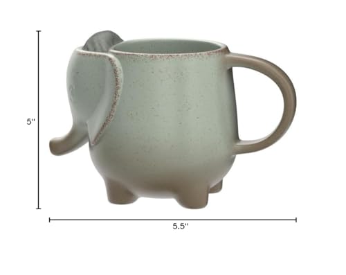 Taza elefante verde de HAPPINESS APPLY HERE, resistente al calor para bebidas calientes
