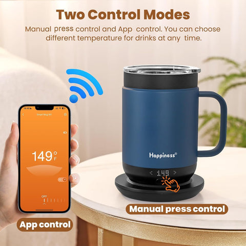Control por aplicación Happiness permite ajustar la temperatura de forma remota.
