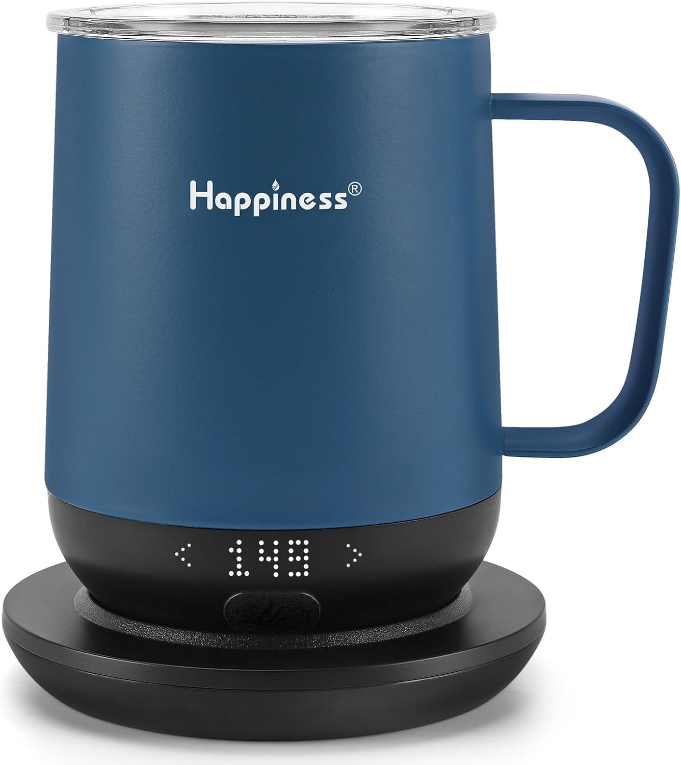Taza Happiness 355 ml con control de temperatura para bebidas calientes.