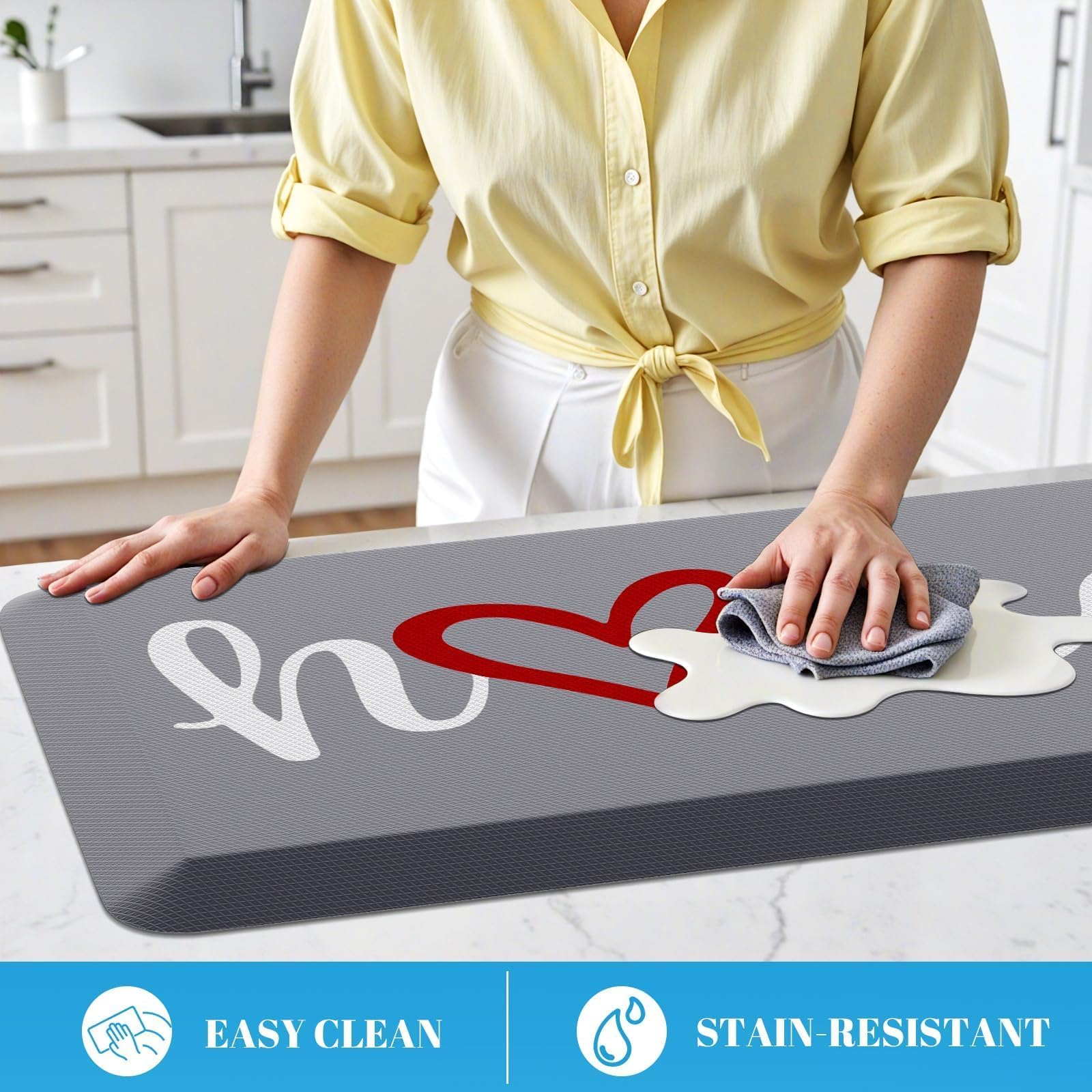 HappyTrends alfombra uso versátil para cocina y lavandería.