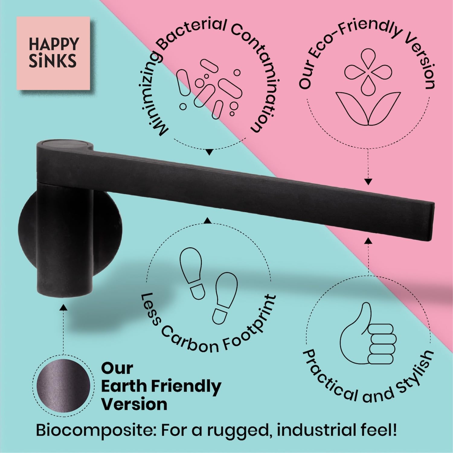 Happy Sinks limpieza rápida con paño húmedo para conservar su aspecto